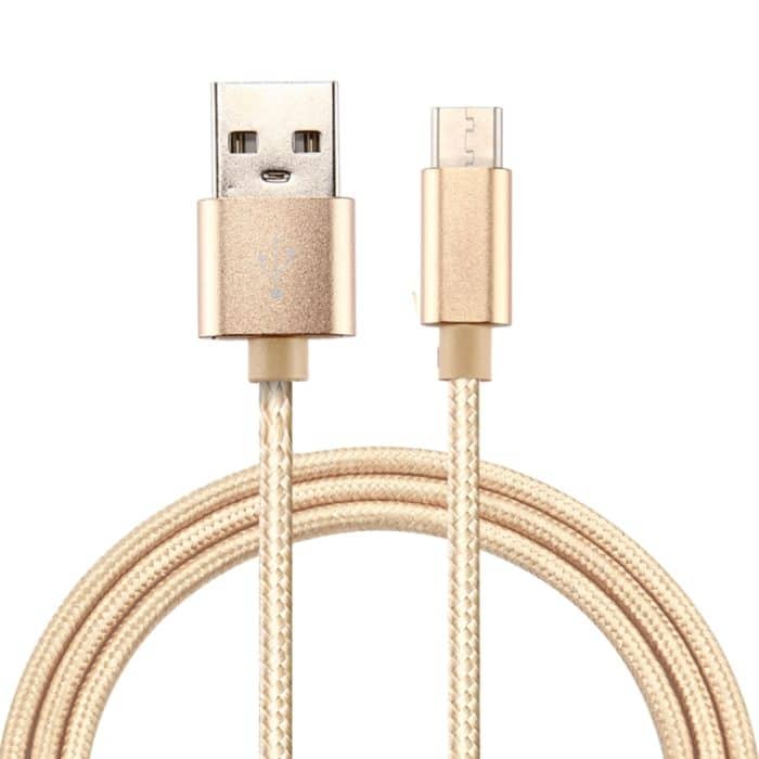 Knit Texture USB-auf-USB-C/Typ-C-Datensynchronisierungs-Ladekabel, Kabellänge: 2 m, 3A-Ausgang – Bild 1
