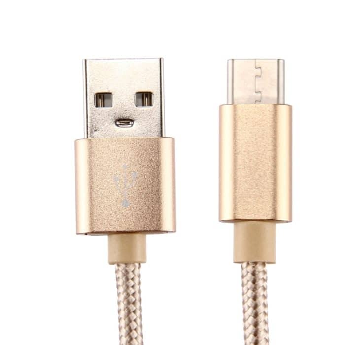Knit Texture USB-auf-USB-C/Typ-C-Datensynchronisierungs-Ladekabel, Kabellänge: 2 m, 3A-Ausgang – Bild 2