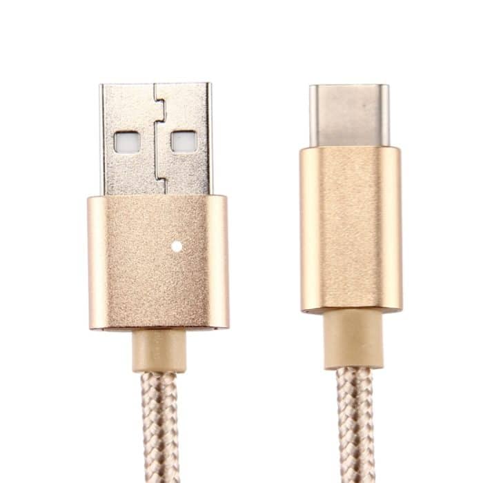 Knit Texture USB-auf-USB-C/Typ-C-Datensynchronisierungs-Ladekabel, Kabellänge: 2 m, 3A-Ausgang – Bild 3