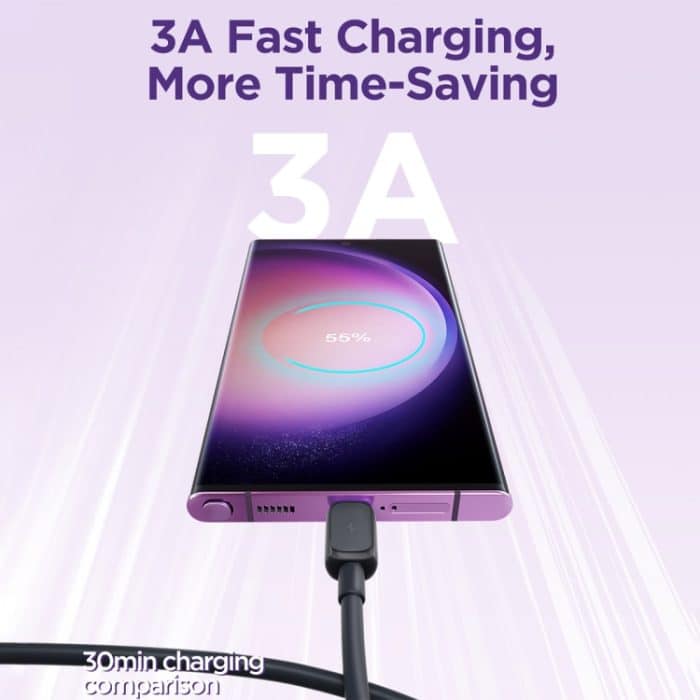 JOYROOM S-AC027A14 Mehrfarbiges USB-auf-USB-C/Typ-C-Schnellladedatenkabel der Serie 3A, Länge: 1,2 m – Bild 2