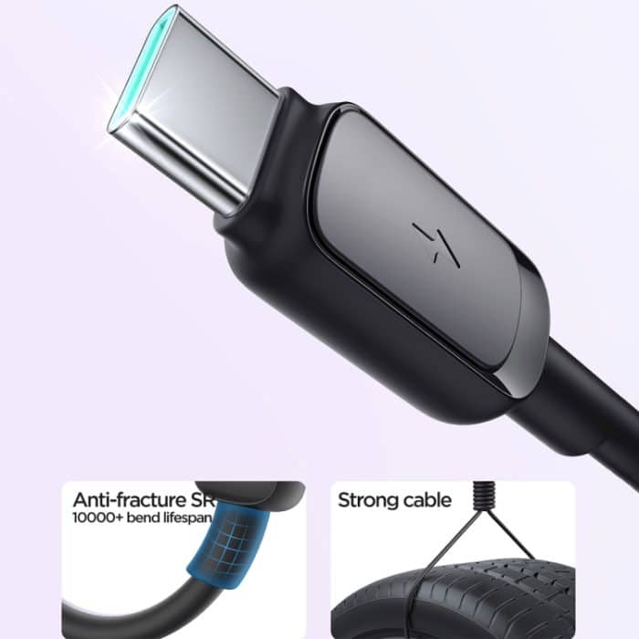 JOYROOM S-AC027A14 Mehrfarbiges USB-auf-USB-C/Typ-C-Schnellladedatenkabel der Serie 3A, Länge: 1,2 m – Bild 5