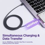 JOYROOM S-AC027A14 Mehrfarbiges USB-auf-USB-C/Typ-C-Schnellladedatenkabel der Serie 3A, Länge: 1,2 m – Bild 7