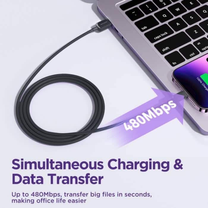 JOYROOM S-AL012A14 Mehrfarbiges 2,4-A-USB-auf-8-Pin-Schnelllade-Datenkabel, Länge: 1,2 m – Bild 7