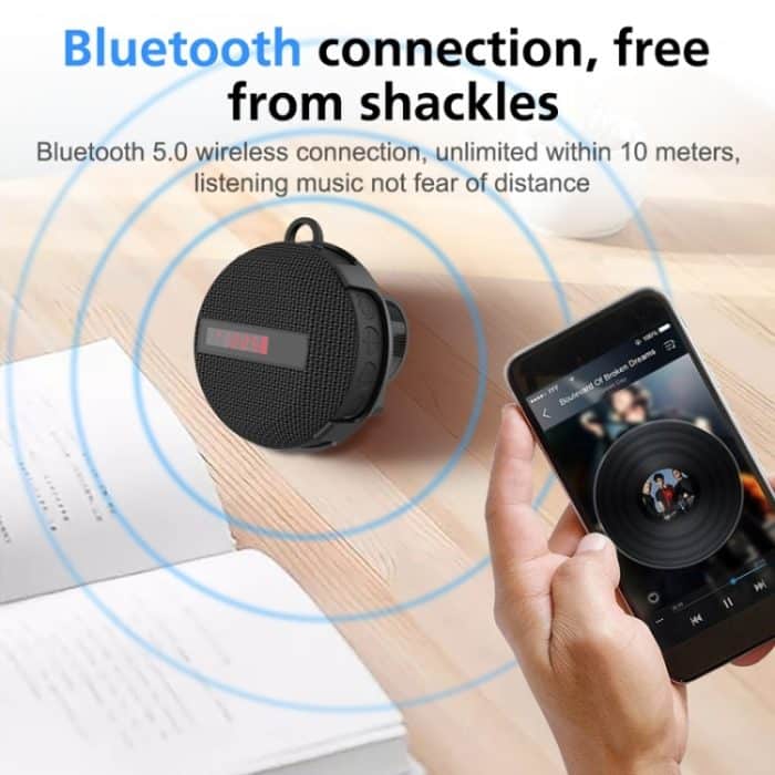 BT368 LED-Digitalanzeige Bluetooth-Lautsprecher für den Außenbereich, tragbar, IPX65 wasserdicht, unterstützt Freisprecheinrichtung / TF-Karte – Bild 3