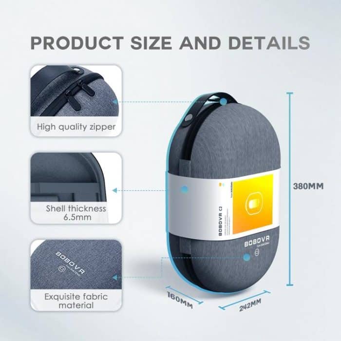 BOBOVR C2 Tragbarer Fall eignet sich für Oculus-Quest 2 Großraum mit M2-Band und Elite-Band – Bild 6