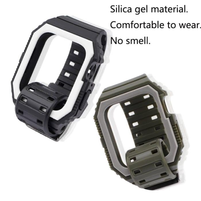 Silikonarmband mit Hülle für die Apple Watch-Serie, 7 41mm / 6&SE&5&4 40mm / 3&2&1 38mm, 7 45mm / 6&SE&5&4 44mm / 3&2&1 42mm – Bild 6