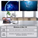 WAVLINK WL-UG69DH2 Dual-Monitor-USB+Typ-C-auf-Dual-4K-HD-DisplayPort-Adapter-Splitter – Bild 3