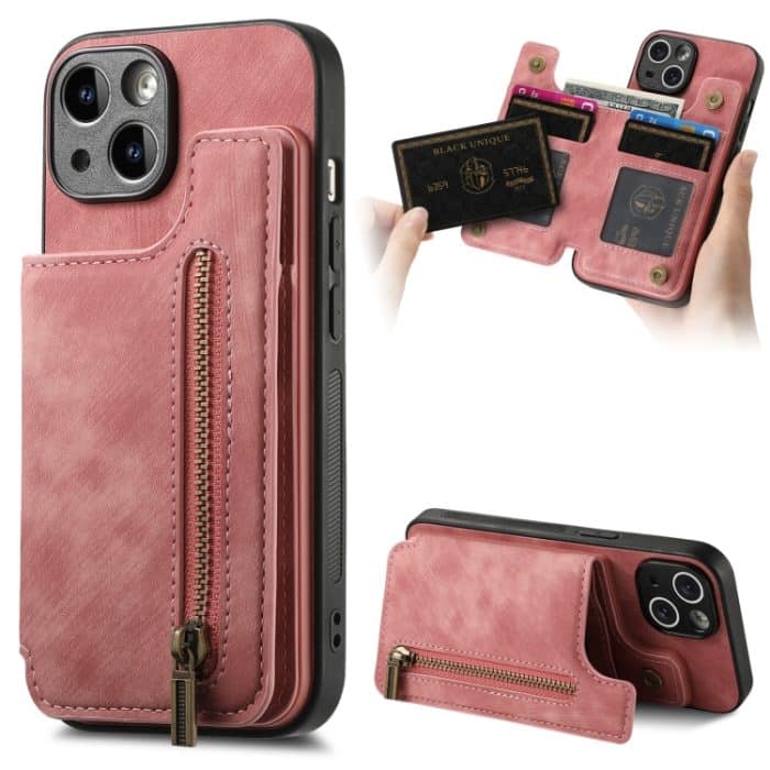 SYA002541602A-14.jpg Retro-Handyhülle aus Leder mit Reißverschluss auf der Rückseite, For iPhone XR, For iPhone XS Max, For iPhone 7 Plus / 8 Plus, For iPhone 6 Plus / 6s Plus – Bild 1