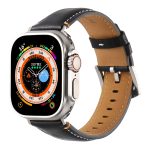 Genähtes Uhrenarmband aus echtem Leder, For Apple Watch 46mm / 49mm / 45mm / 44mm, For Apple Watch 42mm / 41mm / 40mm / 38mm