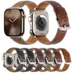 Genähtes Uhrenarmband aus echtem Leder, For Apple Watch 46mm / 49mm / 45mm / 44mm, For Apple Watch 42mm / 41mm / 40mm / 38mm – Bild 5