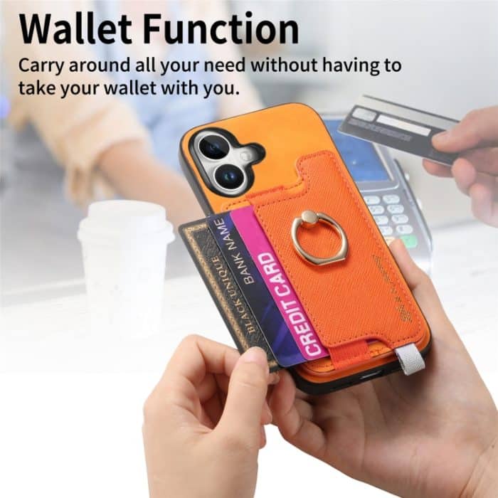 Retro Magsafe Cross Leder Ringhalter Kartentasche Handyhülle, For iPhone 13 Pro Max, For iPhone 13 Pro, For iPhone 13 – Bild 5