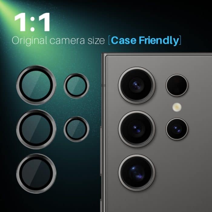 NORTHJO Kameraobjektivschutz CD Metallring Hartglasfolie – Bild 4