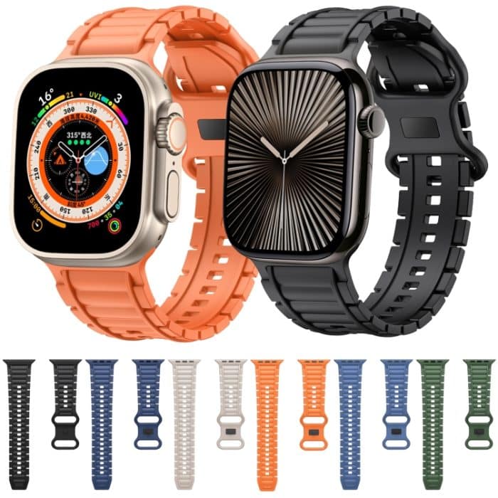 Crawler Splayed 8-förmige Schnalle Silikon Uhrenarmband, For Apple Watch 46mm / 49mm / 45mm / 44mm, For Apple Watch 42mm / 41mm / 40mm / 38mm – Bild 2