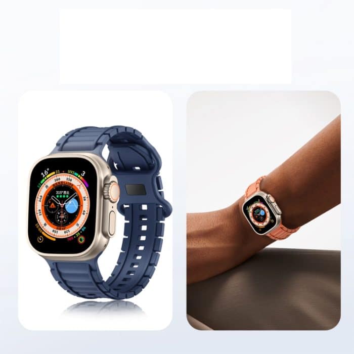 Crawler Splayed 8-förmige Schnalle Silikon Uhrenarmband, For Apple Watch 46mm / 49mm / 45mm / 44mm, For Apple Watch 42mm / 41mm / 40mm / 38mm – Bild 5