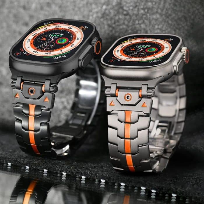 Uhrenarmband aus Metall mit Iron Man-Schmetterlingsschnalle aus Edelstahl, For Apple Watch 46mm / 49mm / 45mm / 44mm, For Apple Watch 42mm / 41mm / 40mm / 38mm – Bild 3