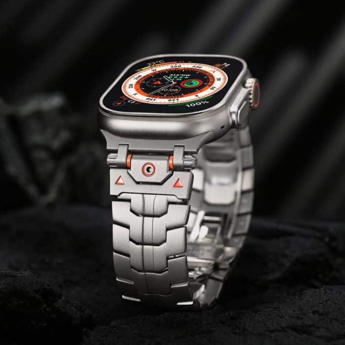 Uhrenarmband aus Metall mit Iron Man-Schmetterlingsschnalle aus Edelstahl, For Apple Watch 46mm / 49mm / 45mm / 44mm, For Apple Watch 42mm / 41mm / 40mm / 38mm – Bild 6