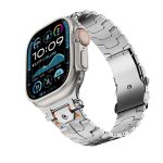 Uhrenarmband aus Metall mit Sicherheitsschnalle aus Edelstahl von Iron Man, For Apple Watch 46mm / 49mm / 45mm / 44mm, For Apple Watch 42mm / 41mm / 40mm / 38mm