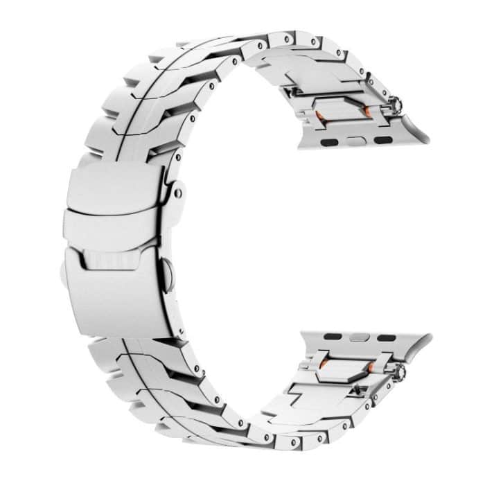 Uhrenarmband aus Metall mit Sicherheitsschnalle aus Edelstahl von Iron Man, For Apple Watch 46mm / 49mm / 45mm / 44mm, For Apple Watch 42mm / 41mm / 40mm / 38mm – Bild 8