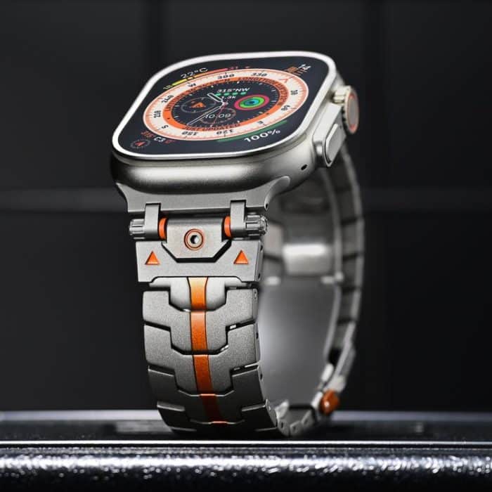 Uhrenarmband aus Metall mit Sicherheitsschnalle aus Edelstahl von Iron Man, For Apple Watch 46mm / 49mm / 45mm / 44mm, For Apple Watch 42mm / 41mm / 40mm / 38mm – Bild 7