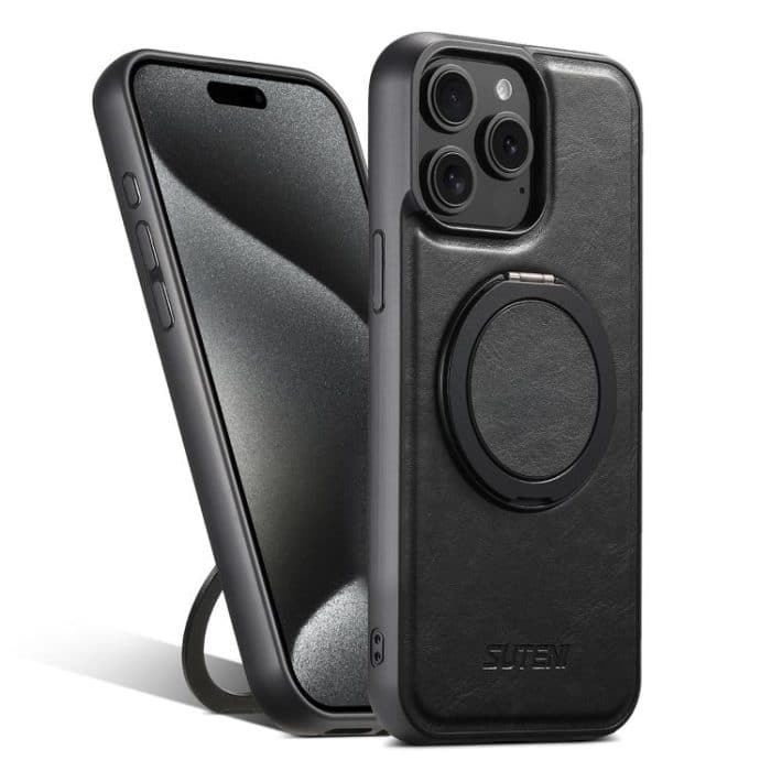 SYA002803005A-1.jpg Suteni G3 Oil Wax 360 Rotationshalter MagSafe Rückseite Handyhülle, For iPhone 12 Pro Max, For iPhone 12 Pro – Bild 1