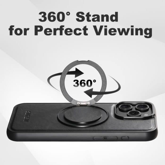 Suteni G3 Oil Wax 360 Rotationshalter MagSafe Rückseite Handyhülle, For iPhone 12 Pro Max, For iPhone 12 Pro – Bild 4