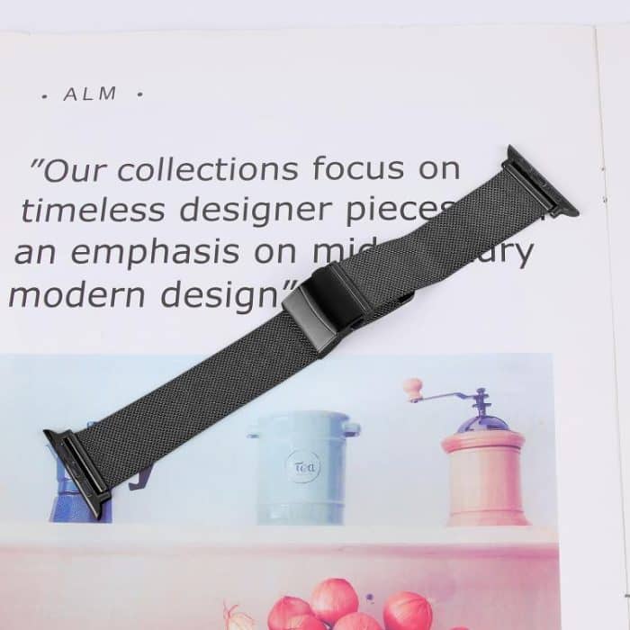 Hyphose-Schnalle, Milanaise-Uhrenarmband aus Metall, For Apple Watch 46mm / 49mm / 45mm / 44mm, For Apple Watch 42mm / 41mm / 40mm / 38mm – Bild 3