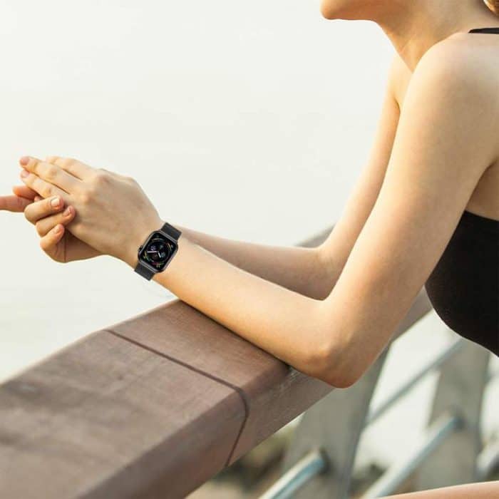 Hyphose-Schnalle, Milanaise-Uhrenarmband aus Metall, For Apple Watch 46mm / 49mm / 45mm / 44mm, For Apple Watch 42mm / 41mm / 40mm / 38mm – Bild 4