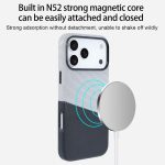 Kalebol Cloth Textue Stitching Card Slot Magnetic Phone Case, For iPhone 12 Pro – Bild 4