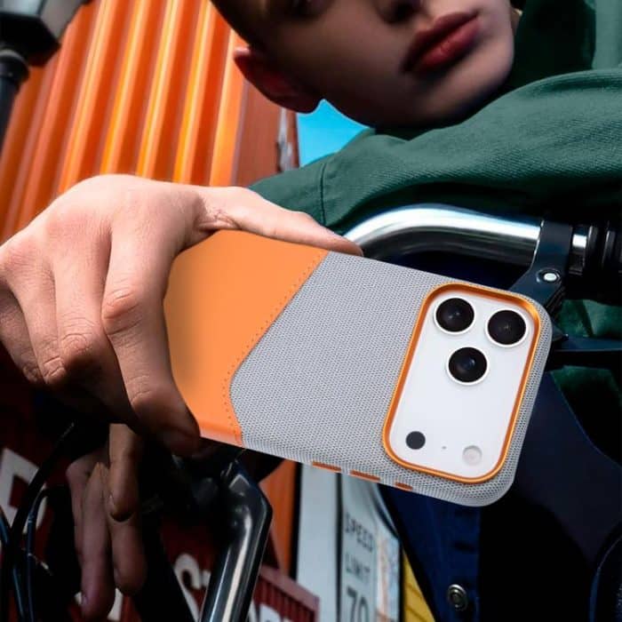 Kalebol Cloth Textue Stitching Card Slot Magnetic Phone Case, For iPhone 12 Pro – Bild 7