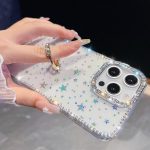 Rhinestone Glitter TPU Ring Holder Anti-fall Phone Case, For iPhone 16, For iPhone 15 Pro Max, For iPhone 15 Pro, For iPhone 15 – Bild 7