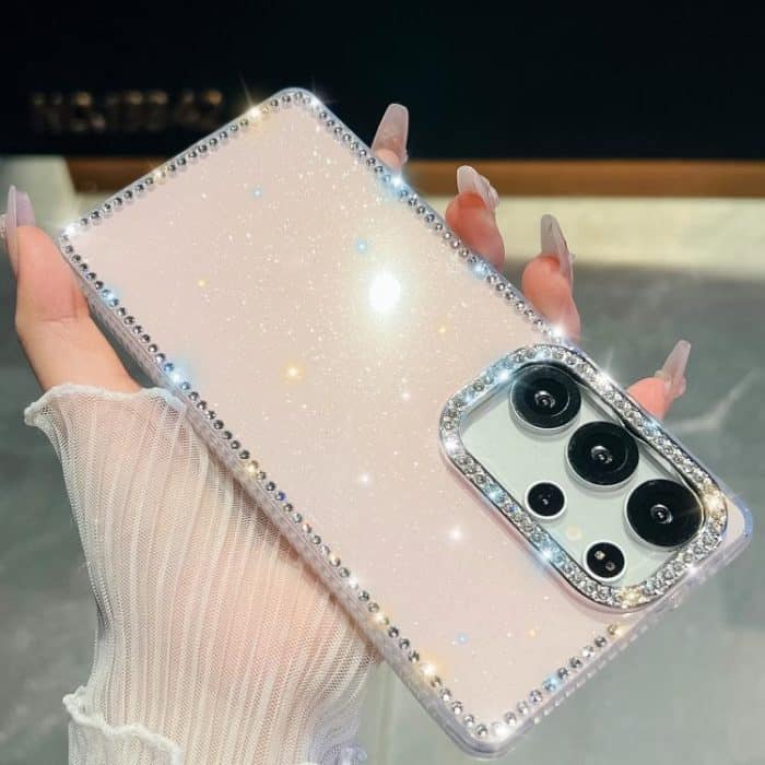 Rhinestone Glitter TPU 4-corners Anti-fall Phone Case – Bild 1