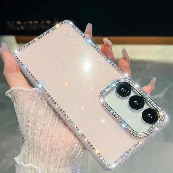 SYA002929612A.jpg Rhinestone Glitter TPU 4-corners Anti-fall Phone Case – Bild 1
