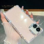 Rhinestone Glitter TPU 4-corners Anti-fall Phone Case