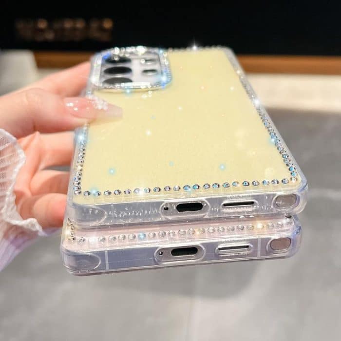 Rhinestone Glitter TPU 4-corners Anti-fall Phone Case – Bild 7