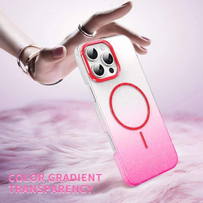 Gold Diamond Glitter Gradient MagSafe Shockproof Phone Case, For iPhone 16, For iPhone 15 Pro Max, For iPhone 15 Pro, For iPhone 15 Plus – Bild 2