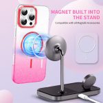 Gold Diamond Glitter Gradient MagSafe Shockproof Phone Case, For iPhone 16, For iPhone 15 Pro Max, For iPhone 15 Pro, For iPhone 15 Plus – Bild 4