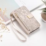 Flowers Leaves Zipper Wallet Leather Phone Case with Strap – Bild 7
