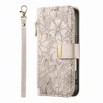 Flowers Leaves Zipper Wallet Leather Phone Case with Strap, For iPhone 15 Pro Max, For iPhone 15 Pro, For iPhone 15 Plus, For iPhone 15 – Bild 2