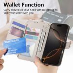 Flowers Leaves Zipper Wallet Leather Phone Case with Strap, For iPhone 15 Pro Max, For iPhone 15 Pro, For iPhone 15 Plus, For iPhone 15 – Bild 6