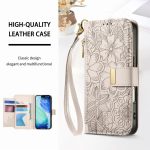 Flowers Leaves Zipper Wallet Leather Phone Case with Strap, For iPhone 16 Pro Max, For iPhone 16 Pro, For iPhone 16 Plus, For iPhone 16 – Bild 4