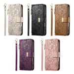 Flowers Leaves Zipper Wallet Leather Phone Case with Strap, For iPhone 15 Pro Max, For iPhone 15 Pro, For iPhone 15 Plus, For iPhone 15 – Bild 8