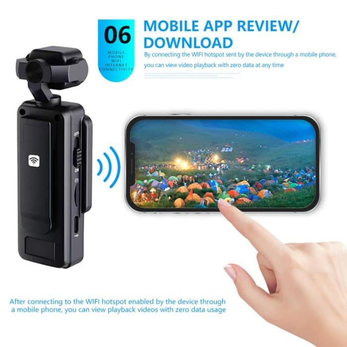 1080P Ultra-HD Clip Pocket Vlog Camera WiFi Portable Video Recorder Camera – Bild 13