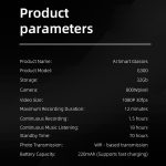 G300 Smart Glasses, Support AI Translation / Take Photos / Voice Calls – Bild 9