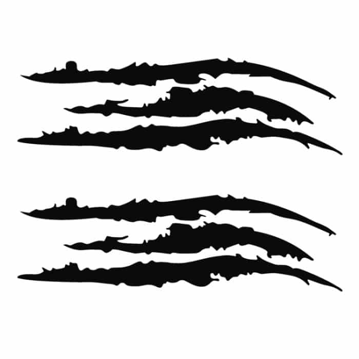 Reflektierender Autoaufkleber, Monster-Kratzstreifen, Kratzspuren, Auto-Scheinwerfer-Dekoration, Vinyl-Aufkleber, Autoaufkleber, Größe: 40 x 12 cm – Bild 2