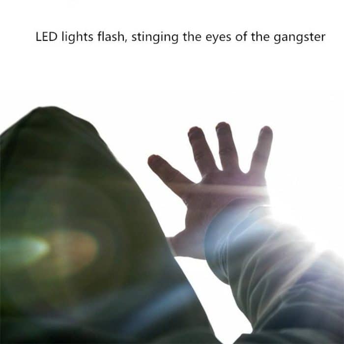 130 dB IP44 wasserdichter wiederaufladbarer Anti-Wolf-Alarm, Taschenlampe, intelligenter persönlicher Alarm, englische Verpackung – Bild 4