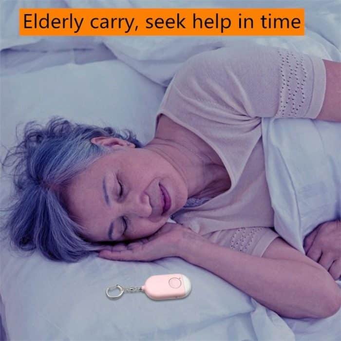 130 dB IP44 wasserdichter wiederaufladbarer Anti-Wolf-Alarm, Taschenlampe, intelligenter persönlicher Alarm, englische Verpackung – Bild 8