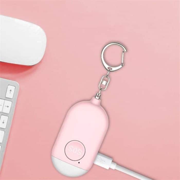 130 dB IP44 wasserdichter wiederaufladbarer Anti-Wolf-Alarm, Taschenlampe, intelligenter persönlicher Alarm, englische Verpackung – Bild 9