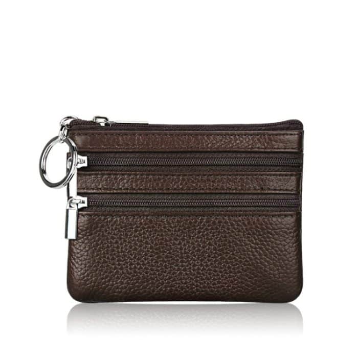 Echtes Leder Damen Kleine Geldbörse Geldbörsen Reißverschluss Kartenhalter Geldbörsen – Bild 5