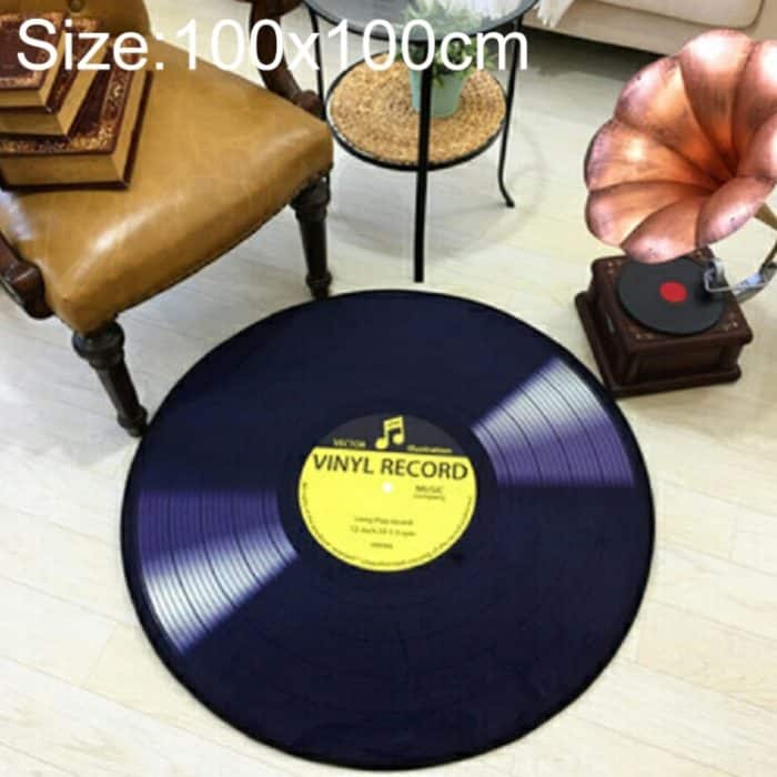 Kreative Retro 3D DVR Rekord Teppich Runde CD Boden Matte Wohnkultur Wohnzimmer Kind Schlafzimmer Dekoration Teppich, – Bild 1