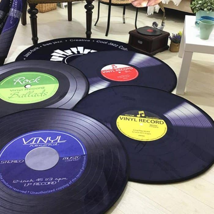 Kreative Retro 3D DVR Rekord Teppich Runde CD Boden Matte Wohnkultur Wohnzimmer Kind Schlafzimmer Dekoration Teppich, – Bild 6